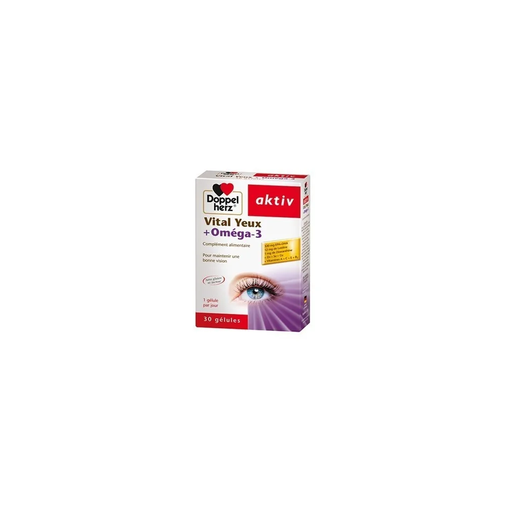 Doppel herz AKTIV Vital yeux+Oméga-3, 30 GELULES pour Compléments A...