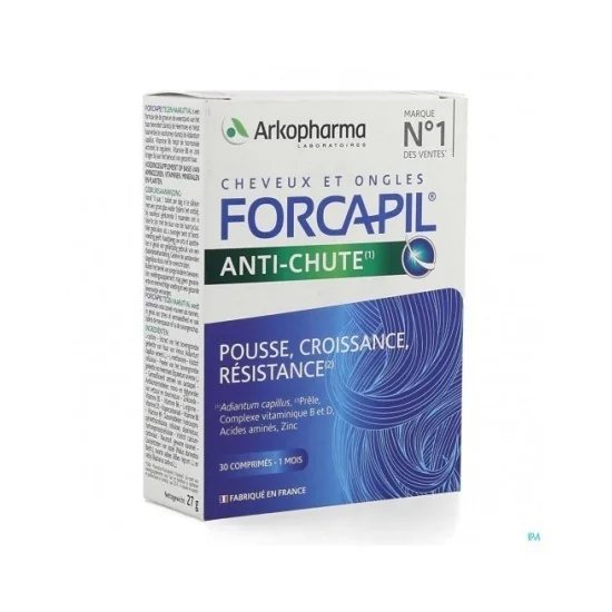 ARKOPHARMA FORCAPIL ANTI CHUTE TRIPLE ACTION 30 COMPRIMES pour Femmes