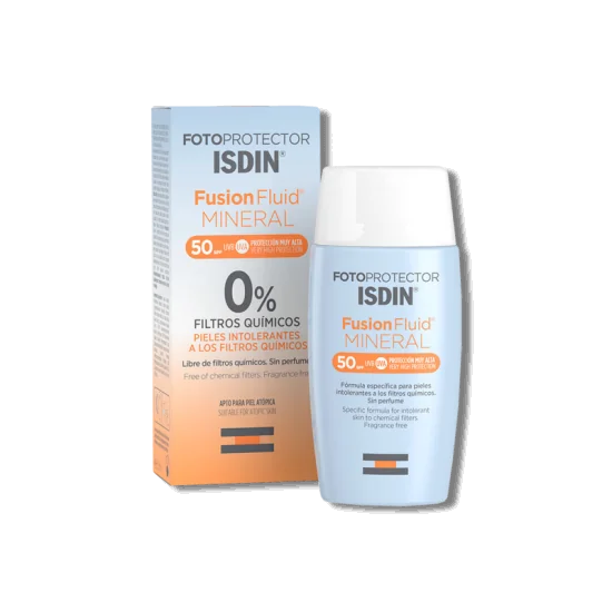 ISDIN ECRAN SOLAIRE FUSION FLUIDE MINÉRAL SPF50+ 50ML pour Beauté