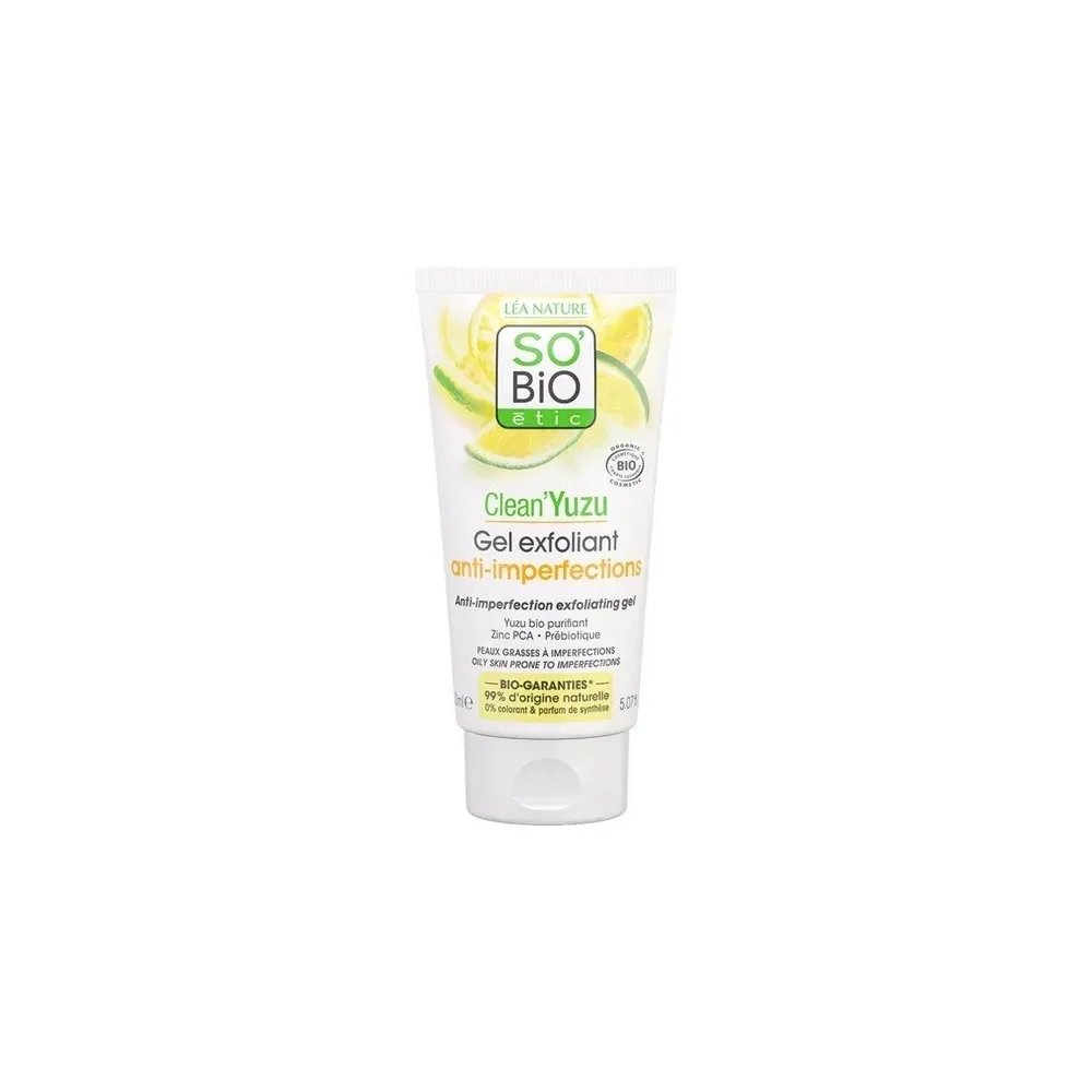 SOBIO Clean'Yuzu Gel Exfoliant, 150 ml pour Femmes