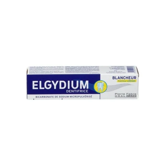 ELGYDIUM BLANCHEUR Fraîcheur Citron 75ml - Pâte Dentifrice au Bicar...