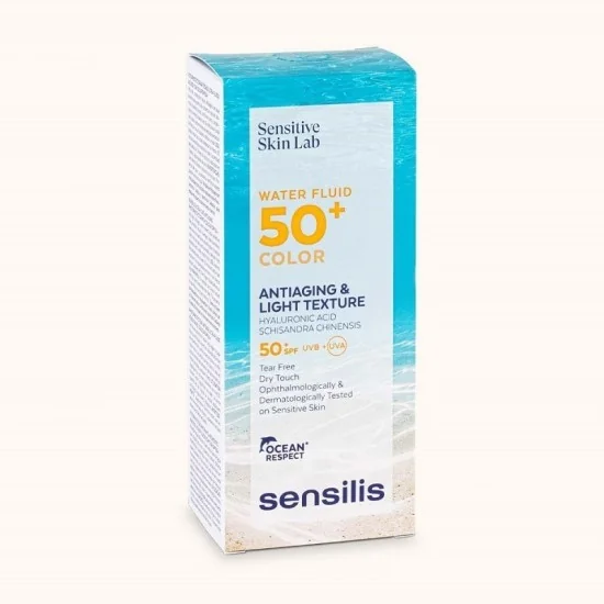 SENSILIS Fluide d'Eau SPF50+ Fluide Photoprotecteur Anti-Âge avec C...