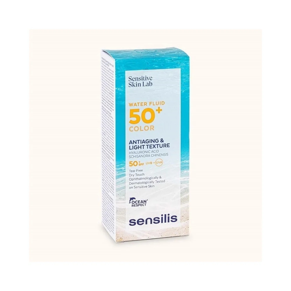 SENSILIS Fluide d'Eau SPF50+ Fluide Photoprotecteur Anti-Âge avec C...