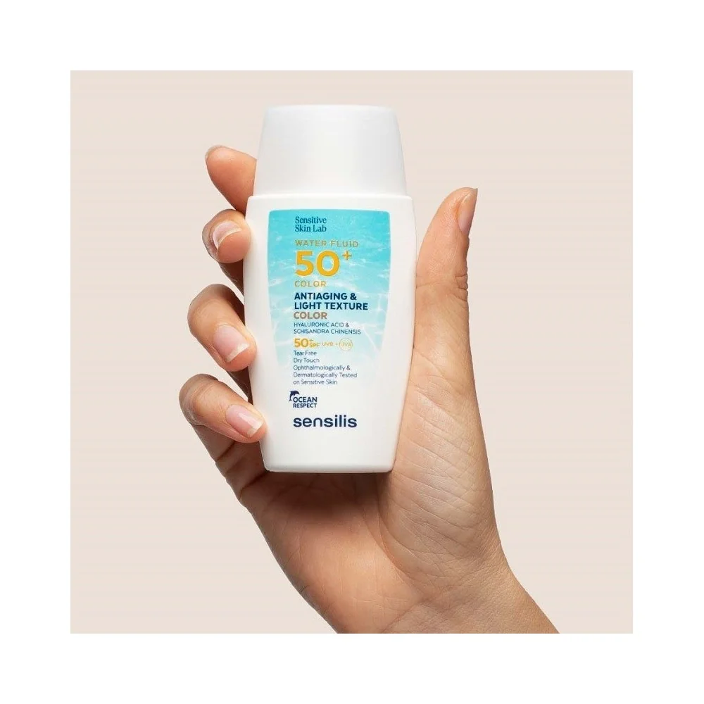 SENSILIS Fluide d'Eau SPF50+ Fluide Photoprotecteur Anti-Âge avec C...