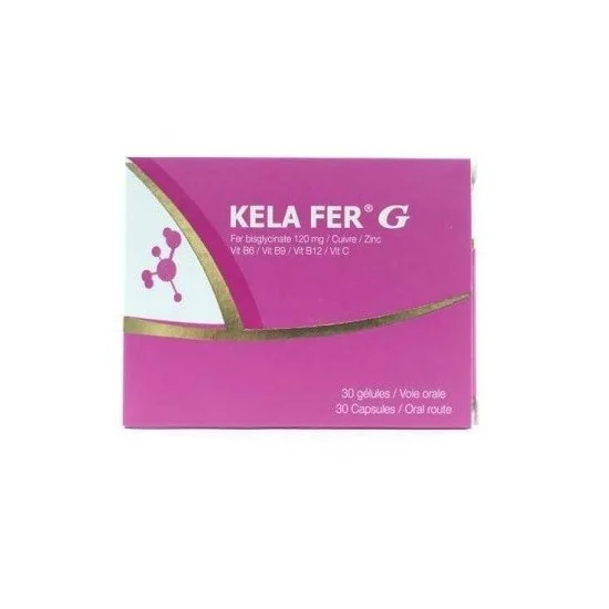 Kela Fer G, 30 Gélules pour Beauté