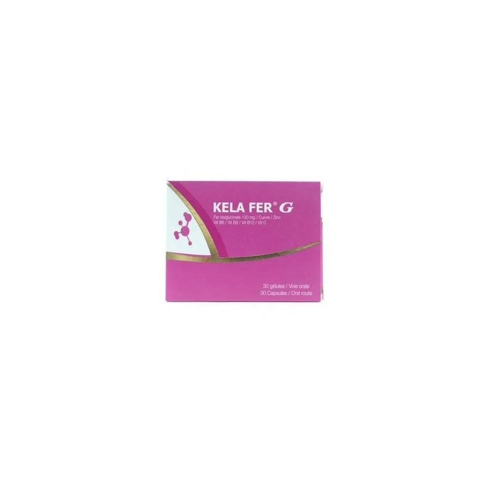 Kela Fer G, 30 Gélules pour Beauté