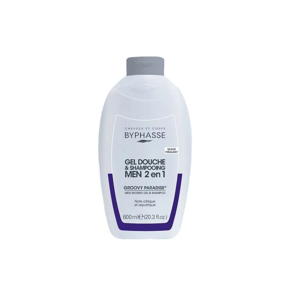 Byphasse shampooing gel douche 2en1 Groovy Paradise 600ML pour Hommes