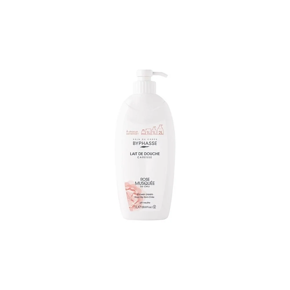BYPHASSE Crème de Douche Caresse Rose Musquée pour Femmes