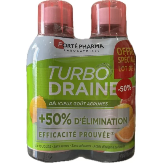 TURBO DRAINE DUO AGRUMES 500ml Forte Pharma pour Accueil