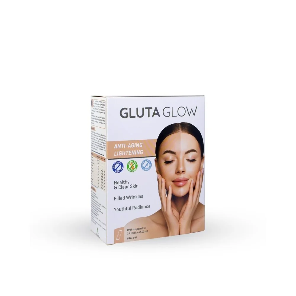 Gluta Glow - complément alimentaire - anti-âge éclaircissant - 14 s...