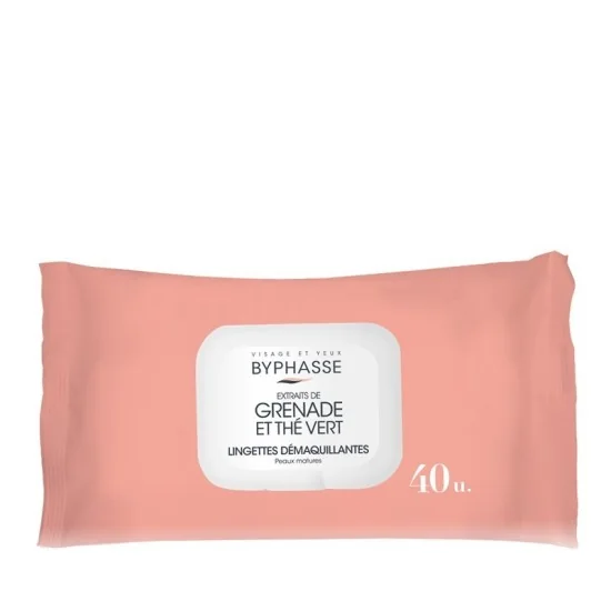 BYPHASSE LINGETTES GRENADE ET THE VERT U 40 PEAU MATURE pour Femmes