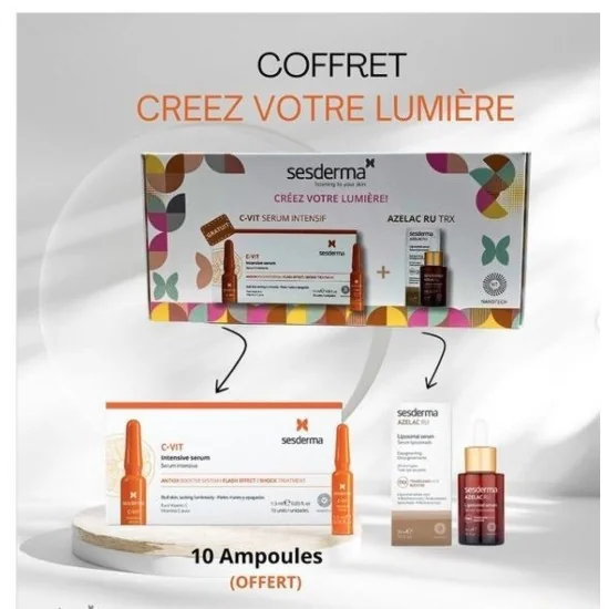 Coffret Sesderma - Azelac Ru sérum dépigmentant - 30ml + C-vit séru...