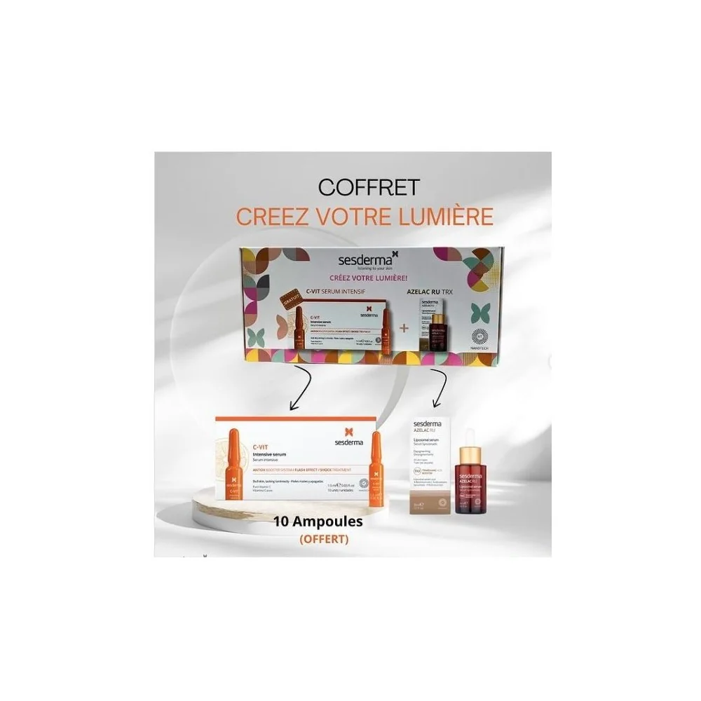 Coffret Sesderma - Azelac Ru sérum dépigmentant - 30ml + C-vit séru...