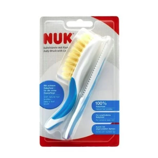 Nuk Baby Brush with Natural Hair & Comb pour Maman et bébé