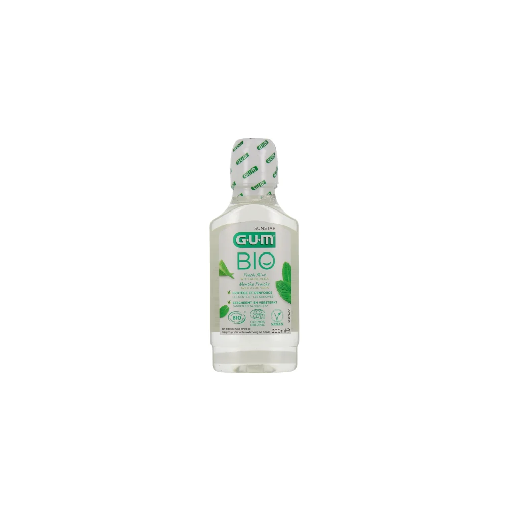 GUM BIO BAIN DE BOUCHE MENTHE FRAICHE AVEC ALOE VERA 300ML pour Femmes