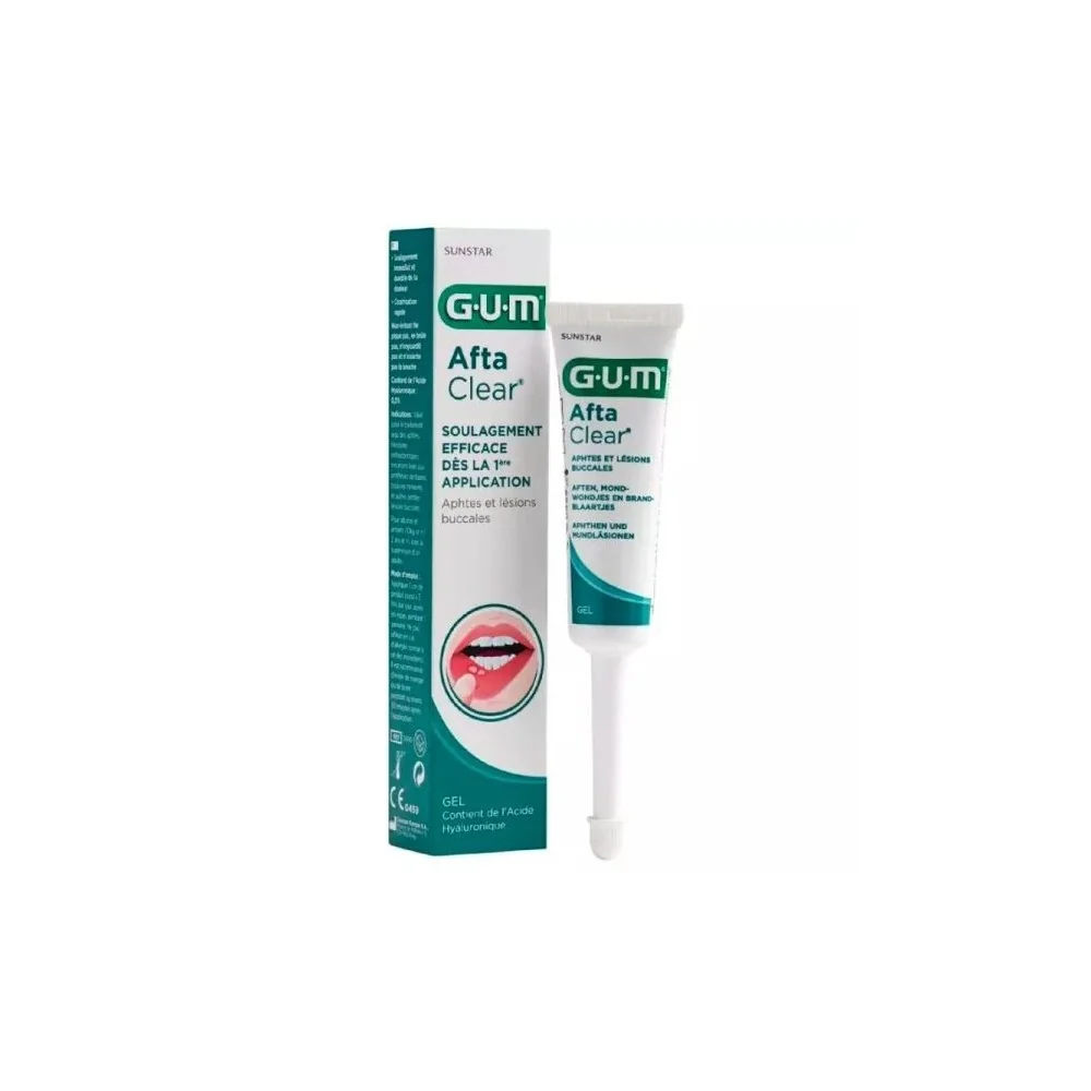 GUM AFTACLEAR Gel Buccal 10ml - Aphtes et Lésions Buccales - Soulag...