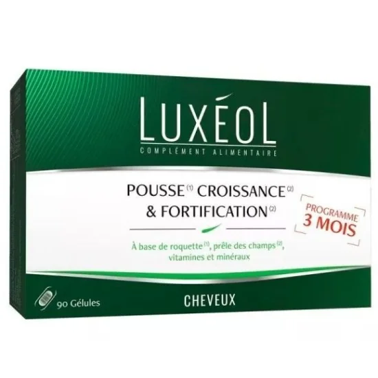 LUXEOL CHEVEUX Pousse, Croissance et Fortification 90 Gélules pour ...