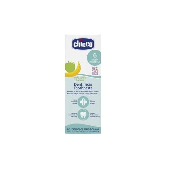 Chicco - Dentifrice Pomme-Banane - 6-24m - 50ml pour Maman et bébé