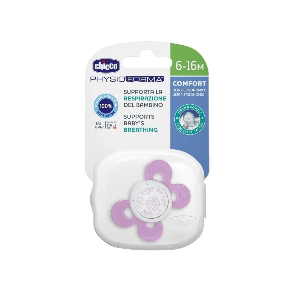 CHICCO - SUCETTE PHYSIO COMFORT EN SILICONE 6-16 MOIS pour Maman et...