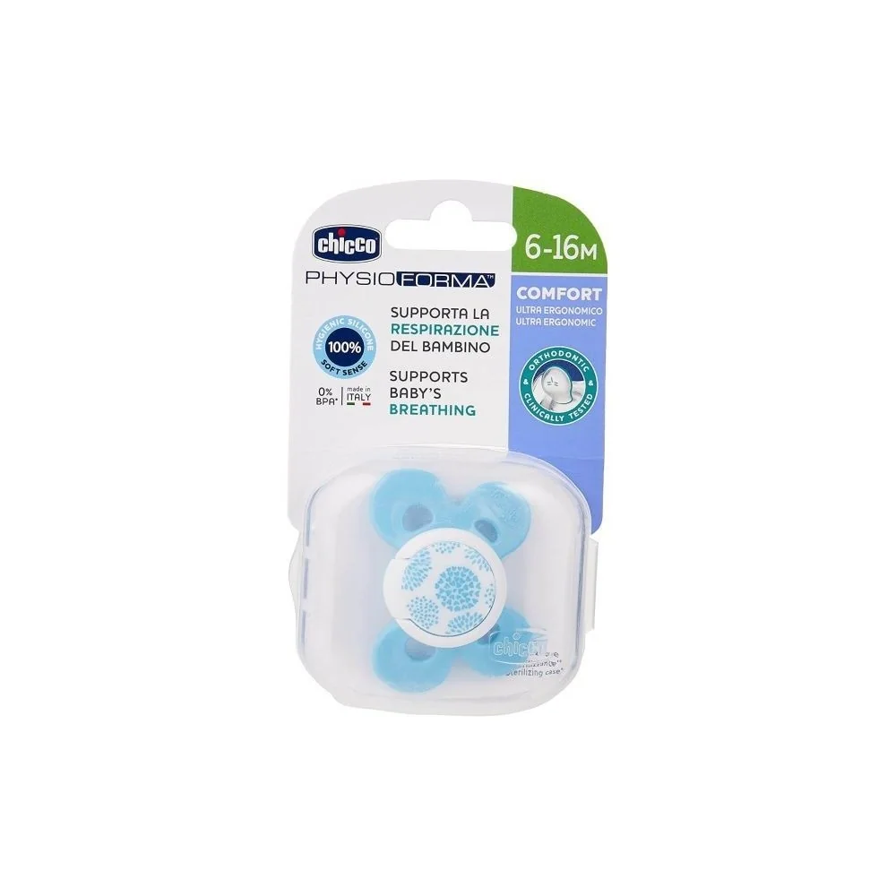 CHICCO - SUCETTE PHYSIO COMFORT EN SILICONE 6-16 MOIS pour Maman et...