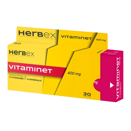 HERBEX VITAMINET 30 GELULES pour Femmes
