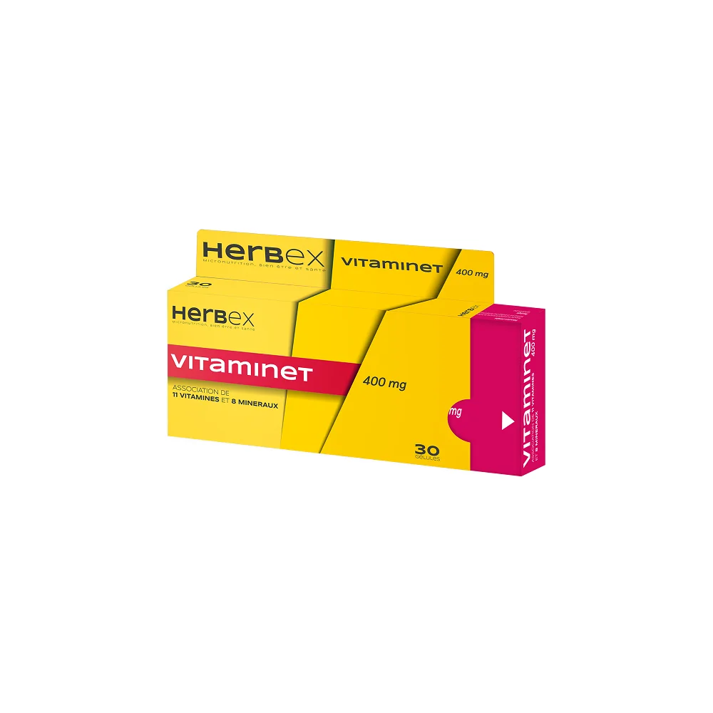 HERBEX VITAMINET 30 GELULES pour Femmes