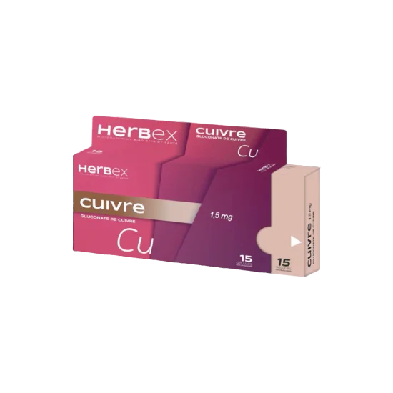 HERBEX CUIVRE 1.5MG BT/30 pour Femmes