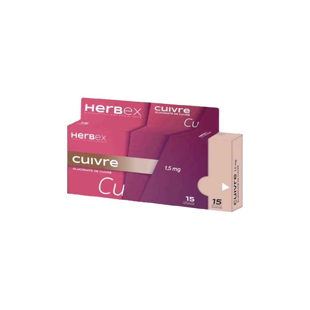 HERBEX CUIVRE 1.5MG BT/30 pour Femmes