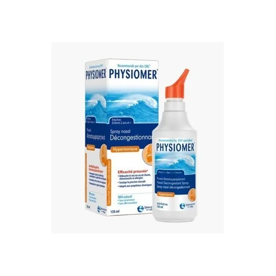 PHYSIOMER Hypertonique, le spray nasal décongestionnant 135ml +2 an...