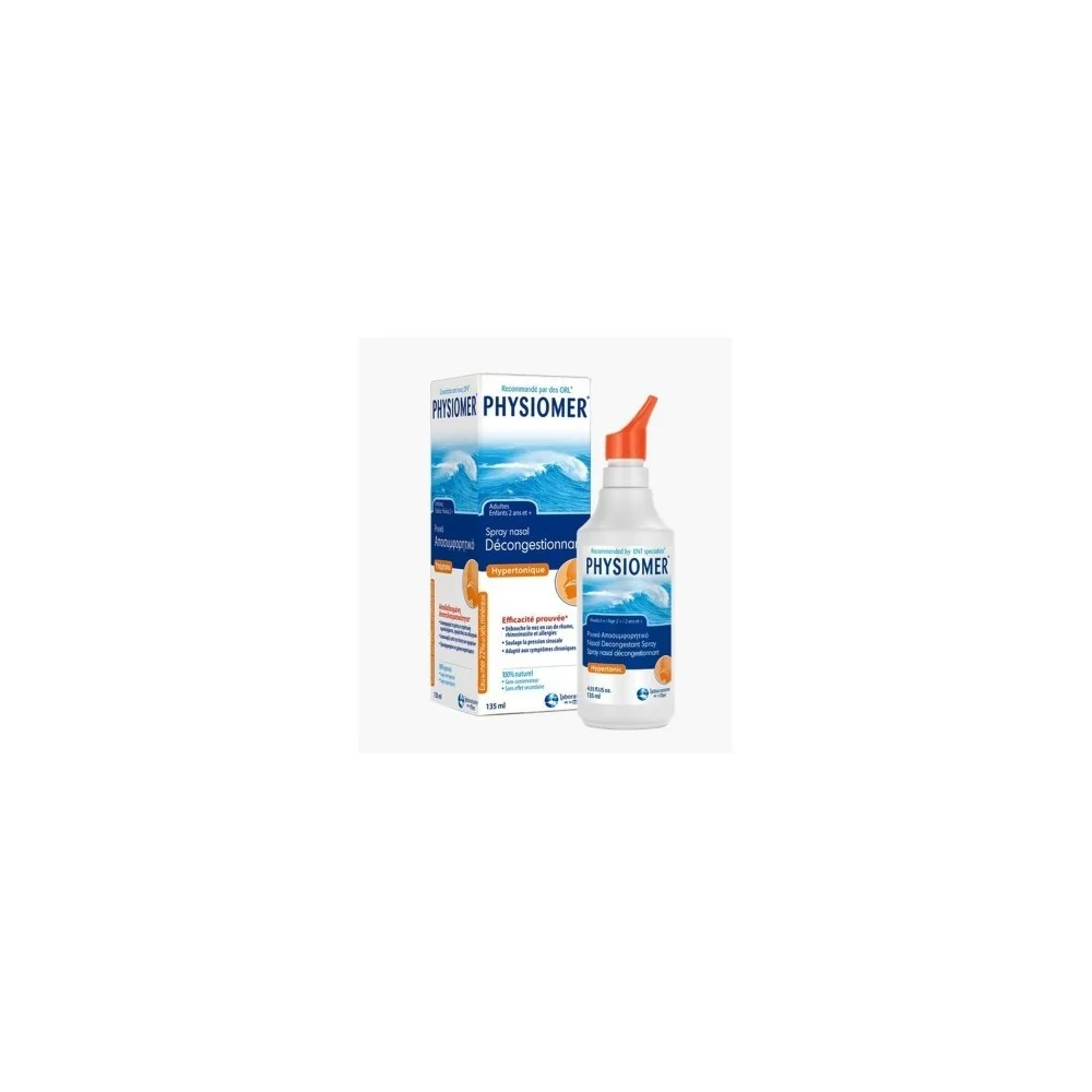 PHYSIOMER Hypertonique, le spray nasal décongestionnant 135ml +2 an...