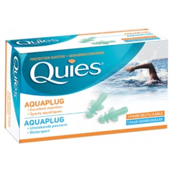 Quies Aquaplug Protection Auditive 1 paire réutilisable pour Femmes