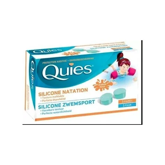 QUIES Protection Auditive Silicone - Spécial Natation ENFANT - Bte/...
