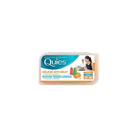Quies Protection auditive en mousse FLUO B/6 [3 Paires] pour Femmes