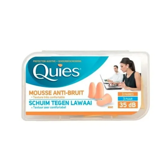 Protections Auditives Mousse - Couleur Chair, 3 Paires pour Femmes