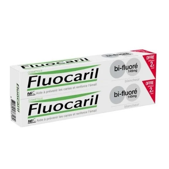 FLUOCARIL DENTIFRICE BI-FLUORÉ BLANCHEUR 145MG, 75ML LOT DE 2 pour ...