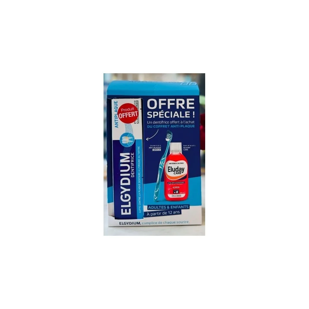 COFFRET BAIN DE BOUCHE + BROSSE A DENTS MEDIUM + DENTIFRICE OFFERTE...