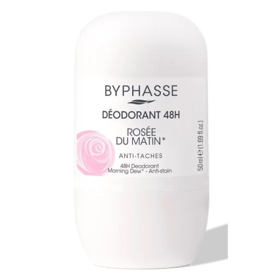 BYPHASSE Deodorant Roll On Anti Taches Rosee de Matin 50ml pour Femmes