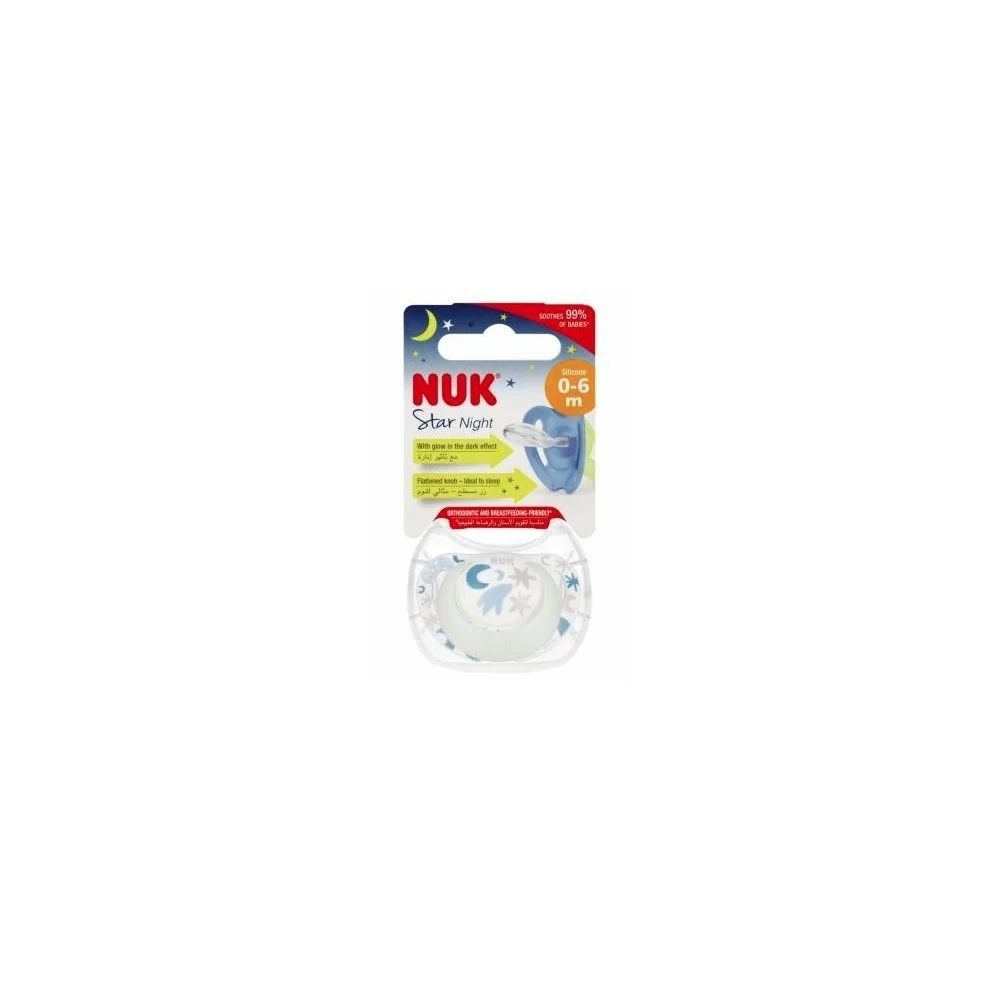 Nuk Sucette Star Night 0-6m pour Accueil
