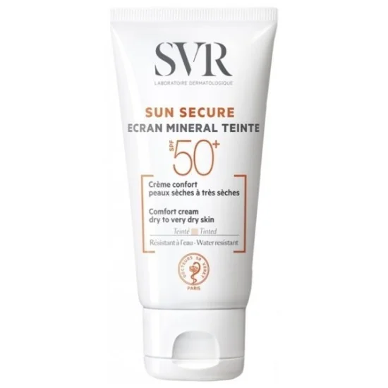 SVR SUN SECURE ÉCRAN MINÉRAL TEINTÉ-Peaux Sèches SPF50+ pour Beauté