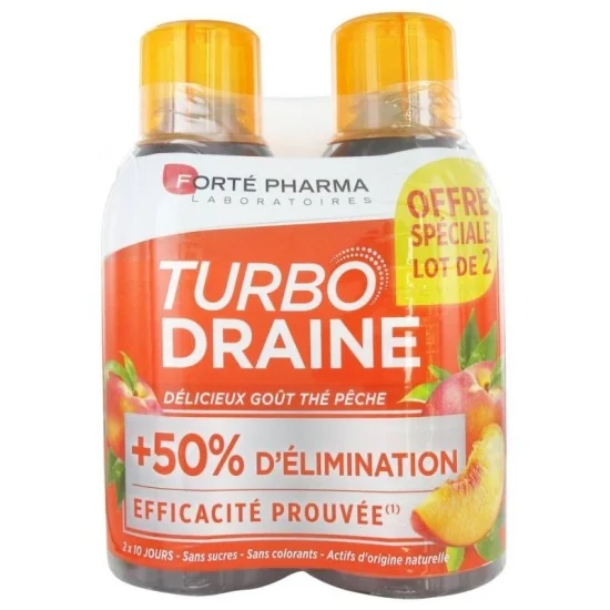 TURBO DRAINE DUO THE-PECHE 500ml forte pharma *2 pour Beauté