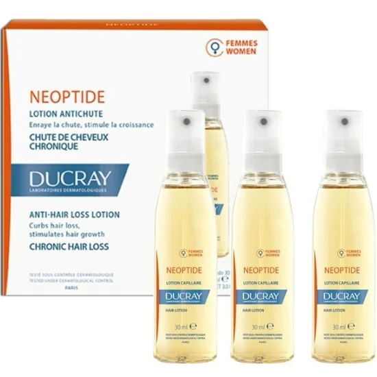 DUCRAY NEOPTIDE LOTION ANTICHUTE FEMMES 3 Flacons SPRAY 30ML pour B...