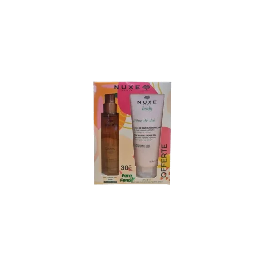 NUXE HUILE BRONZANTE SPF30 + GELEE DOUCHE 200ML OFFERTE pour Beauté