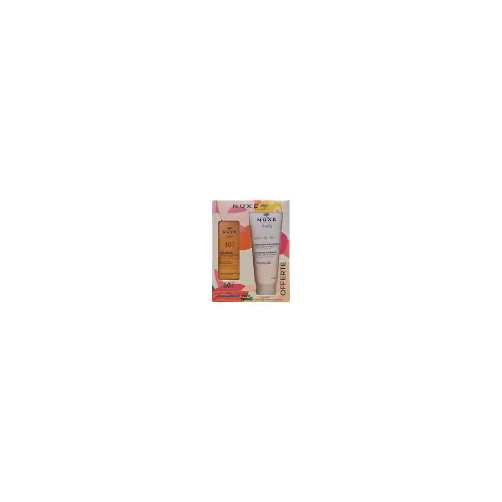 NUXE CREME FONDANTE SPF50 +GELEE DOUCHE 200ML pour Beauté