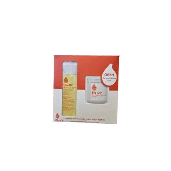 BIO-OIL COFFRET HUILE DE SOIN NATURELLE 200ML +GEL PEAUX SECHES OFF...