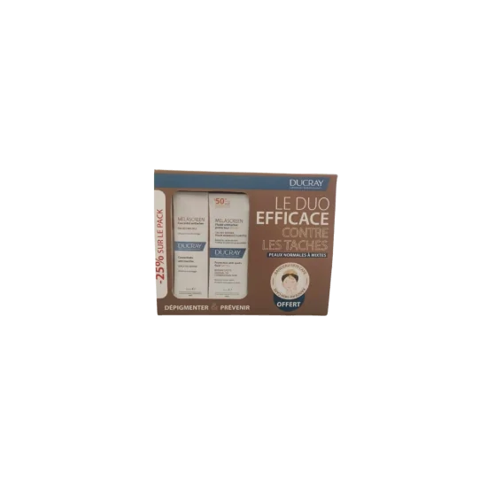 DUCRAY COFFRET MELASCREEN CONCENTRE ANTI TACHE + FLUIDE PROTECTEUR ...