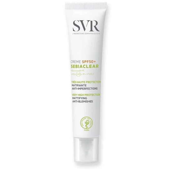 SVR SEBIACLEAR ECRAN CREME SPF50 MATIFIANTE ANTI-IMPERFECTIONS pour...