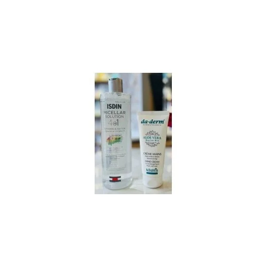 PACK ISDIN SOLUTION MICELLAIRE 500ML + DA-DERM VISAGE CREME HYDRATE...