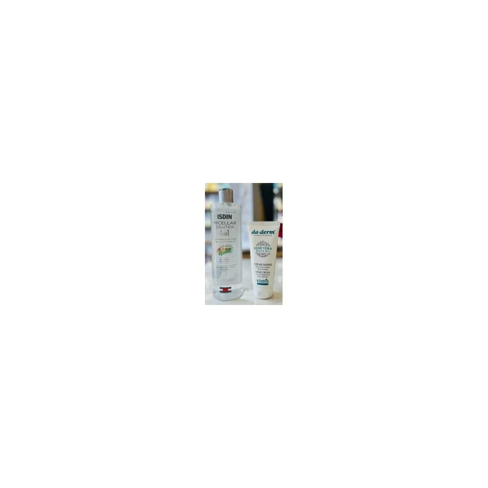 PACK ISDIN SOLUTION MICELLAIRE 500ML + DA-DERM VISAGE CREME HYDRATE...