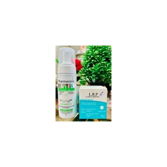 coffret pharmaceris mousse nettoyante peaux grasses zone T + lrp cr...