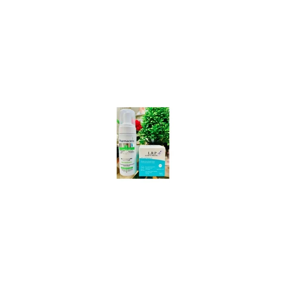 coffret pharmaceris mousse nettoyante peaux grasses zone T + lrp cr...